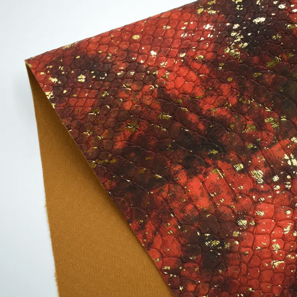 Popular Snake Skin Faux Pu Leather Fabric for Wallet Bags Shoes Belts - Image 4