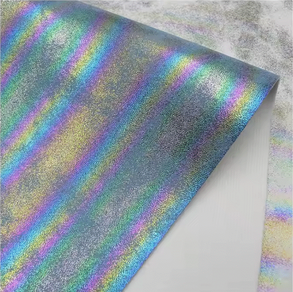 Artificial Leather Fabric Shiny Illusive Faux PU Artificial Leather for Luggage Bag - Image 3