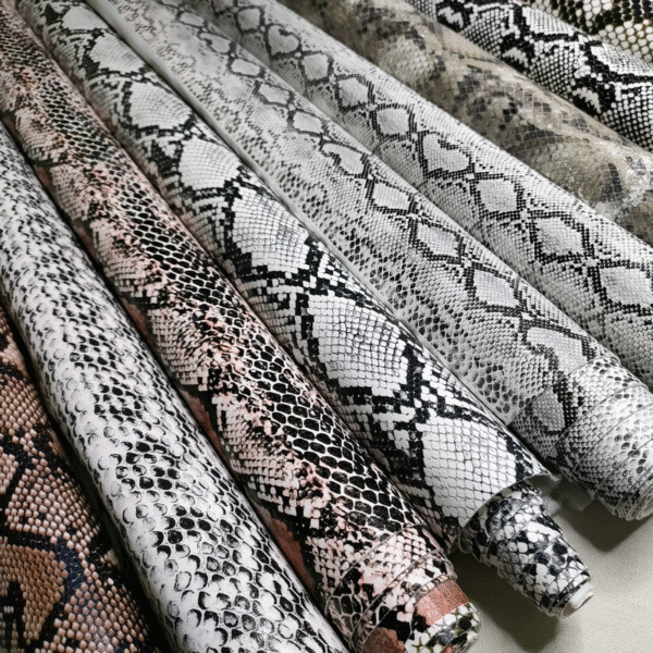 Synthetic Leather Snake Skin Pu Leather for Handbags - Image 3