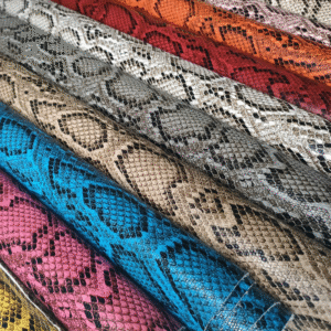 Synthetic Leather Snake Skin Pu Leather for Handbags
