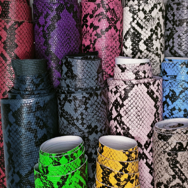 Synthetic Leather Snake Skin Pu Leather for Handbags - Image 2