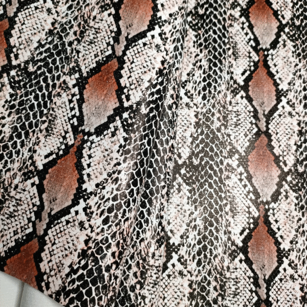 Synthetic Leather Snake Skin Pu Leather for Handbags - Image 12