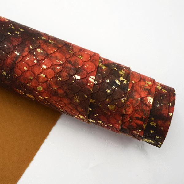 Popular Snake Skin Faux Pu Leather Fabric for Wallet Bags Shoes Belts - Image 3