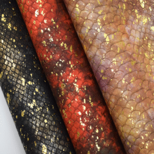 Popular Snake Skin Faux Pu Leather Fabric for Wallet Bags Shoes Belts
