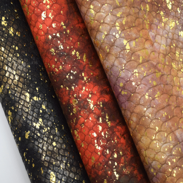 Popular Snake Skin Faux Pu Leather Fabric for Wallet Bags Shoes Belts