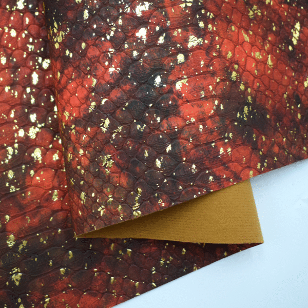 Popular Snake Skin Faux Pu Leather Fabric for Wallet Bags Shoes Belts - Image 5