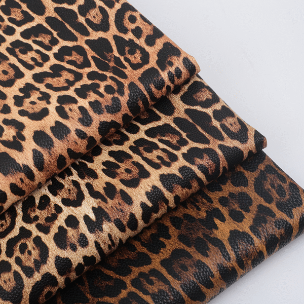 Faux Synthetic Leopard Print Pu/pvc Leather Good Prices for Making Shoes/bags/belt Material