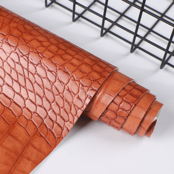Crocodile Embossed Pu Vinyl Leather Fabric for Bags Shoes - Image 3