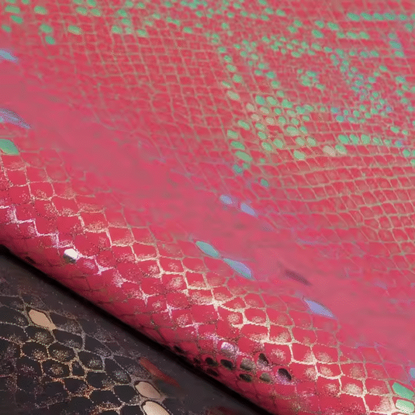 Wholesale Brushed Faux Snake Pu Leather Fabric for Shoes Garment Bags - Image 5