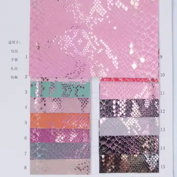 Wholesale Brushed Faux Snake Pu Leather Fabric for Shoes Garment Bags - Image 7