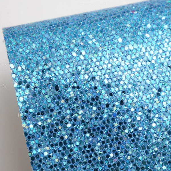 Mesh Glitter Fabric PU Leather with Shining Net Bag for Electronic Packaging Waterproof Elastic Decorative Roll Woven Backing - Image 2