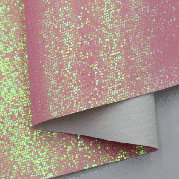 Mesh Glitter Fabric PU Leather with Shining Net Bag for Electronic Packaging Waterproof Elastic Decorative Roll Woven Backing - Image 7