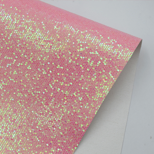 Mesh Glitter Fabric PU Leather with Shining Net Bag for Electronic Packaging Waterproof Elastic Decorative Roll Woven Backing - Image 6
