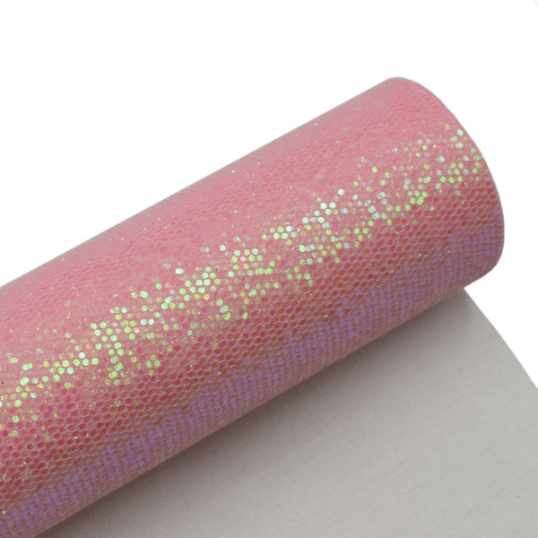 Mesh Glitter Fabric PU Leather with Shining Net Bag for Electronic Packaging Waterproof Elastic Decorative Roll Woven Backing - Image 5