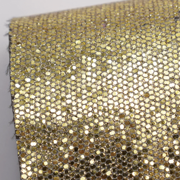 Mesh Glitter Fabric PU Leather with Shining Net Bag for Electronic Packaging Waterproof Elastic Decorative Roll Woven Backing - Image 4