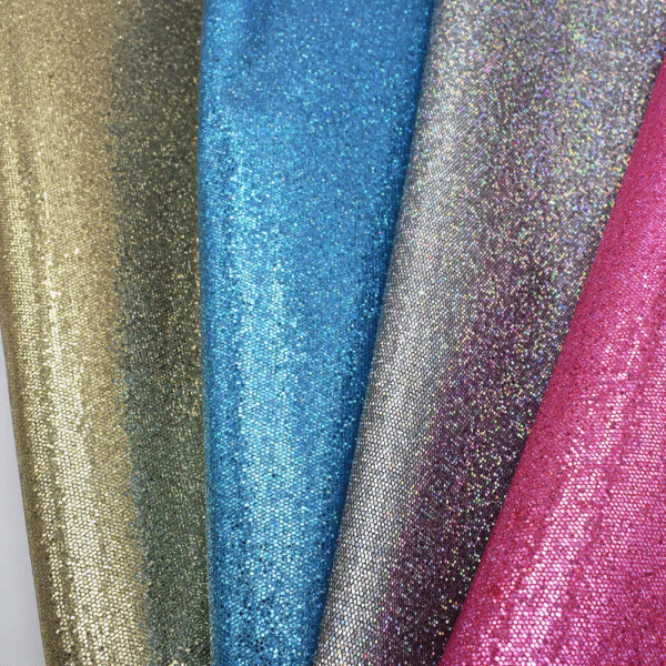 Mesh Glitter Fabric PU Leather with Shining Net Bag for Electronic Packaging Waterproof Elastic Decorative Roll Woven Backing - Image 14